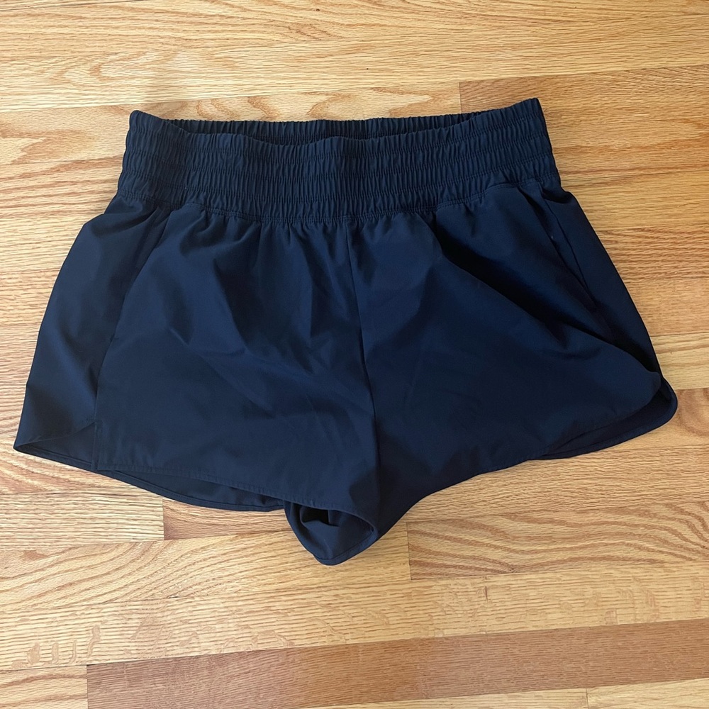 Old Navy Black Athletic Shorts with Smocked Waistband